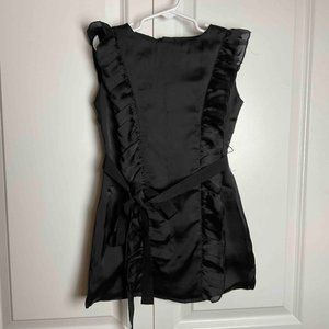 Joyfolie Black Satin Dress